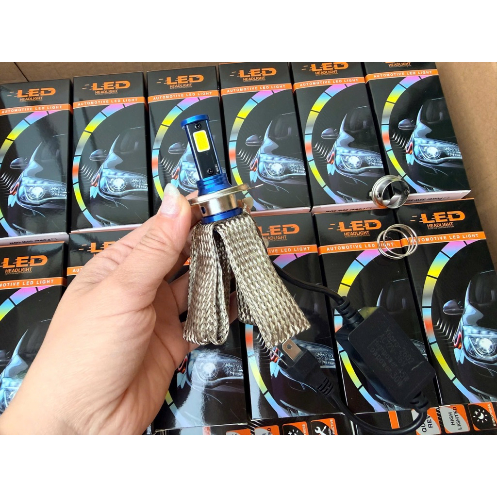 Đèn Led 3 Tim X6 pro Led 3 Tim Siêu Sáng Có Đuôi Tản Nhiệt, Các Loại Xe Máy,Bóng Led Đa Năng