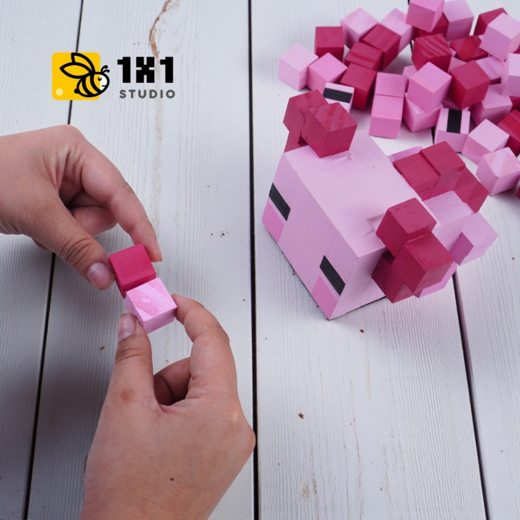 Bộ Lắp Ghép Mô Hình Minecraft Axolotl Kỳ Nhông - DIY Assembly Kit
