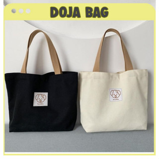 túi tote vải bố đựng đồ đi làm, đựng đồ bỉm sữa có khoá kéo vải bố chống nước tote gấu