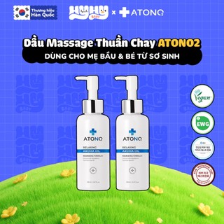 Dầu Massage Thuần Chay Cho Bé Sơ Sinh & Mẹ Bầu ATONO2 Relaxing Aroma Oil 150ml - Dưỡng Ẩm, Làm Mềm Da, Sáng Da Tự Nhiên
