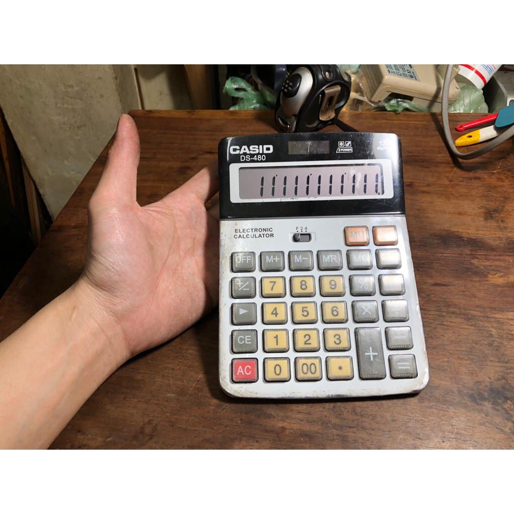 Máy tính cầm tay Casio DS-480 hàng cũ secondhand còn dùng tốt