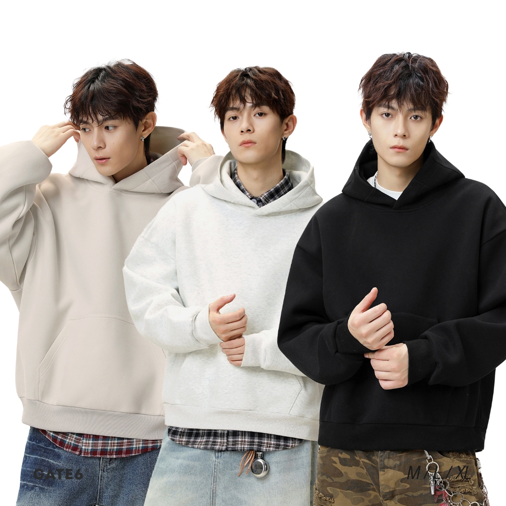 Áo hoodie HL boxy, áo nỉ có mũ oversize Unisex 3951 - GATE6 - 5518