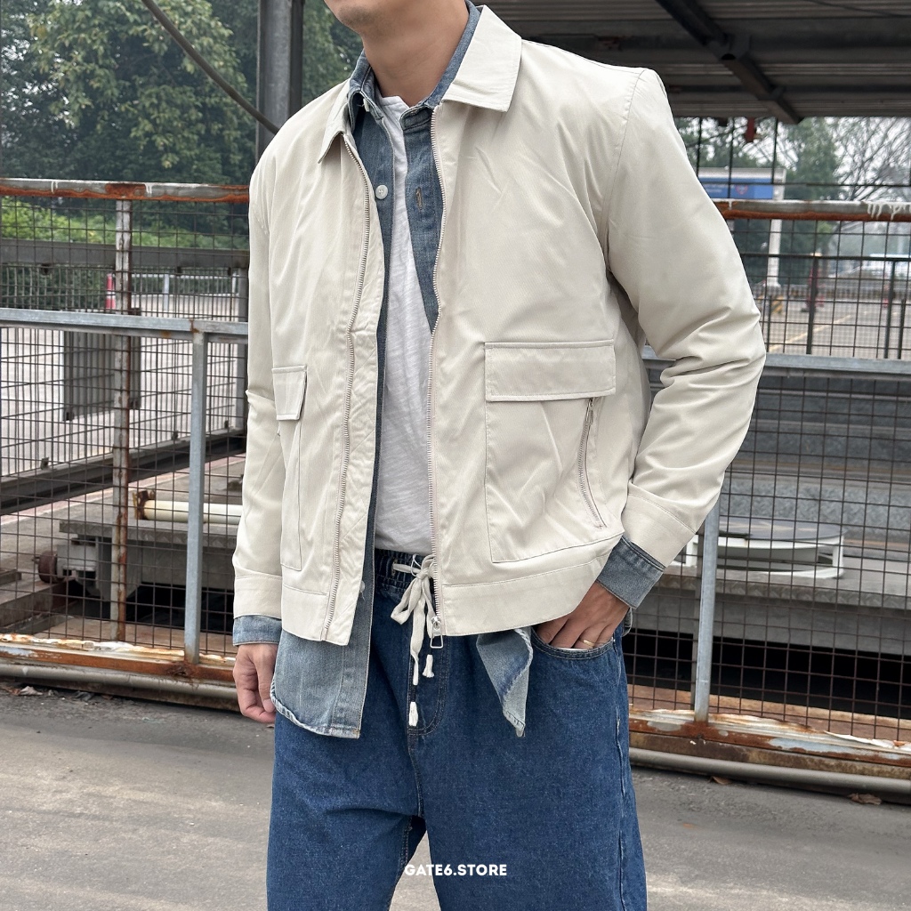 Áo khoác kaki BT, áo gió cổ bẻ 2 lớp 914 - GATE6 - 5513