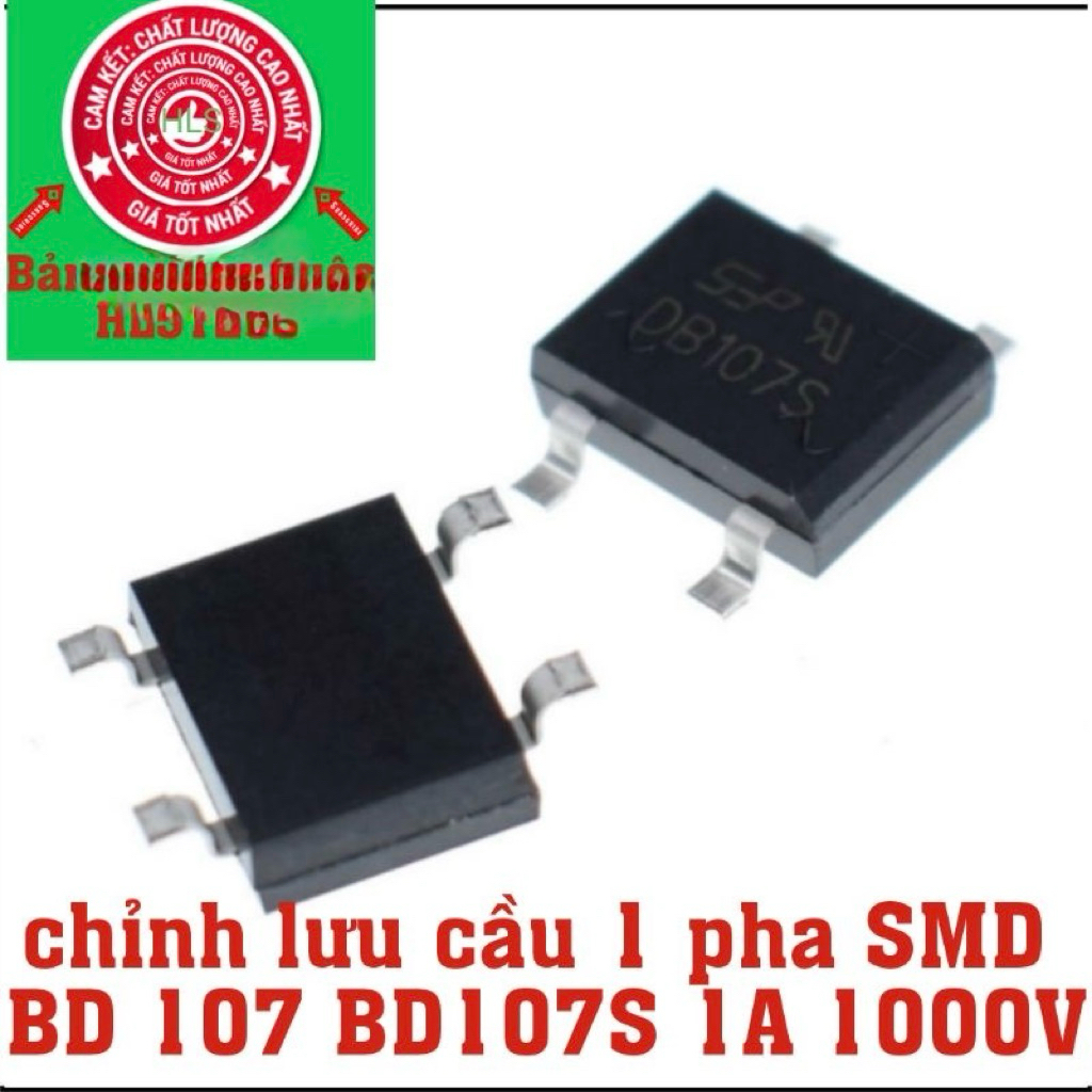 Cầu chỉnh lưu 1 pha SMD DB 107 DB107S 1A 1000v