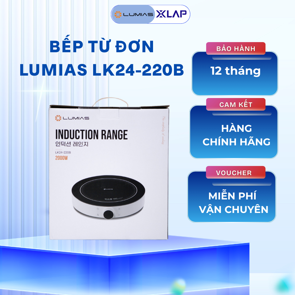 Bếp từ đơn Lumias LK24-220B - Bảo hành hãng 12 tháng - Khóa trẻ em - Có hẹn giờ