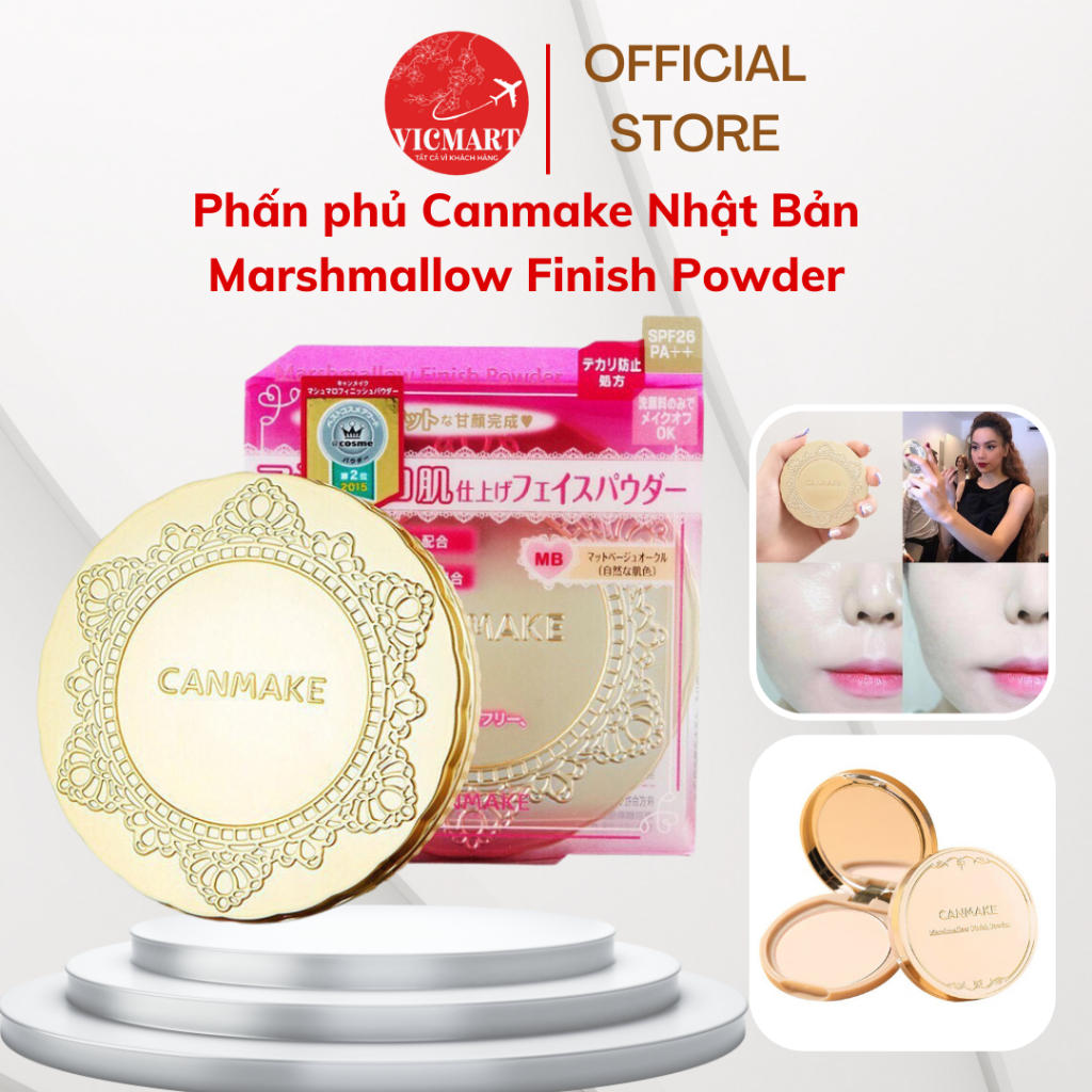 Phấn Phủ Kiềm Dầu Canmake Marshmallow Finish Mỏng Mịn Lâu Trôi 10g (New)