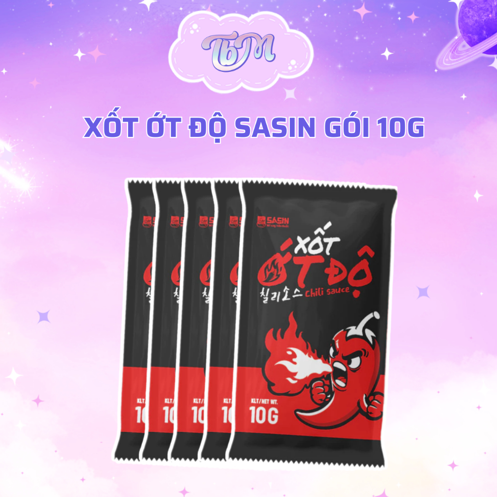 Combo 5 gói ỚT ĐỘ Sasin tăng cấp độ cay