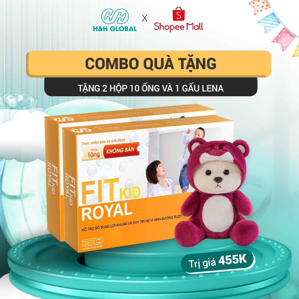 [Quà tặng không bán] Hộp FIT KID ROYAL 20 ỐNG VÀ GẤU LENA