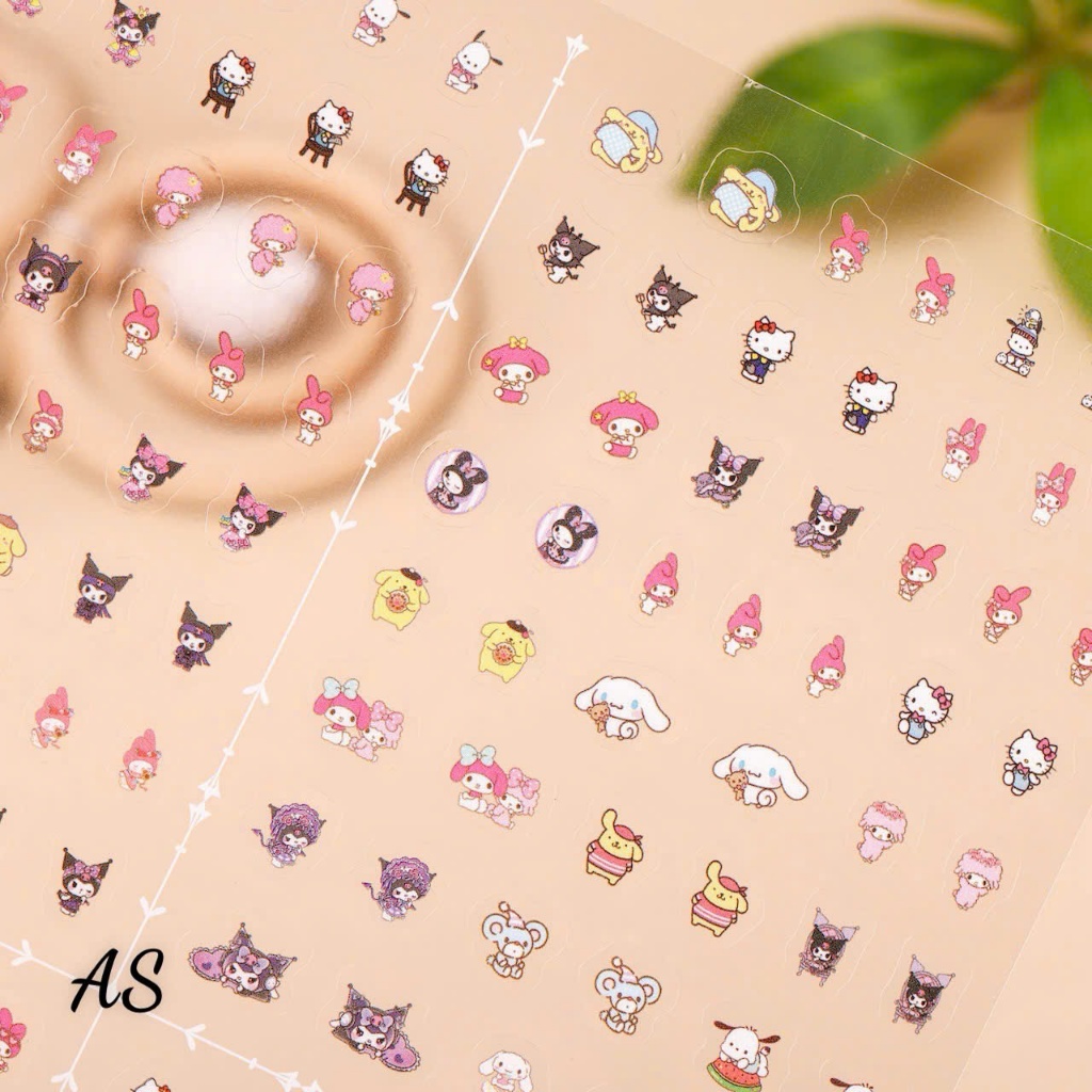 Sticker Dán Móng Tay Cho Bé Iu 1 Sét 8 Tấm ~400 Hình Khác Nhau Đa Dạng Lựa Chọn ( Tặng nhíp)