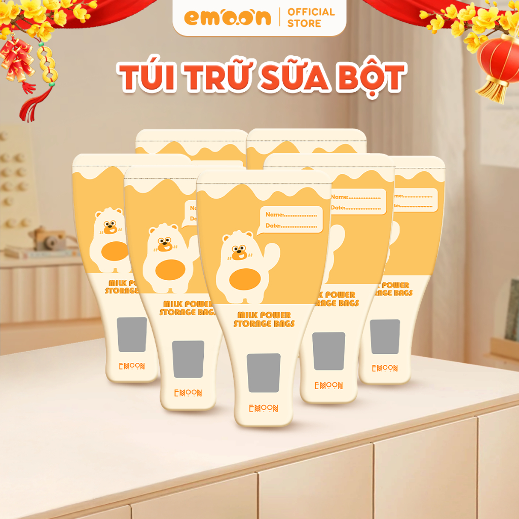 Túi trữ sữa bột Emoon dùng 1 lần tiện lợi cho mẹ, an toàn cho bé
