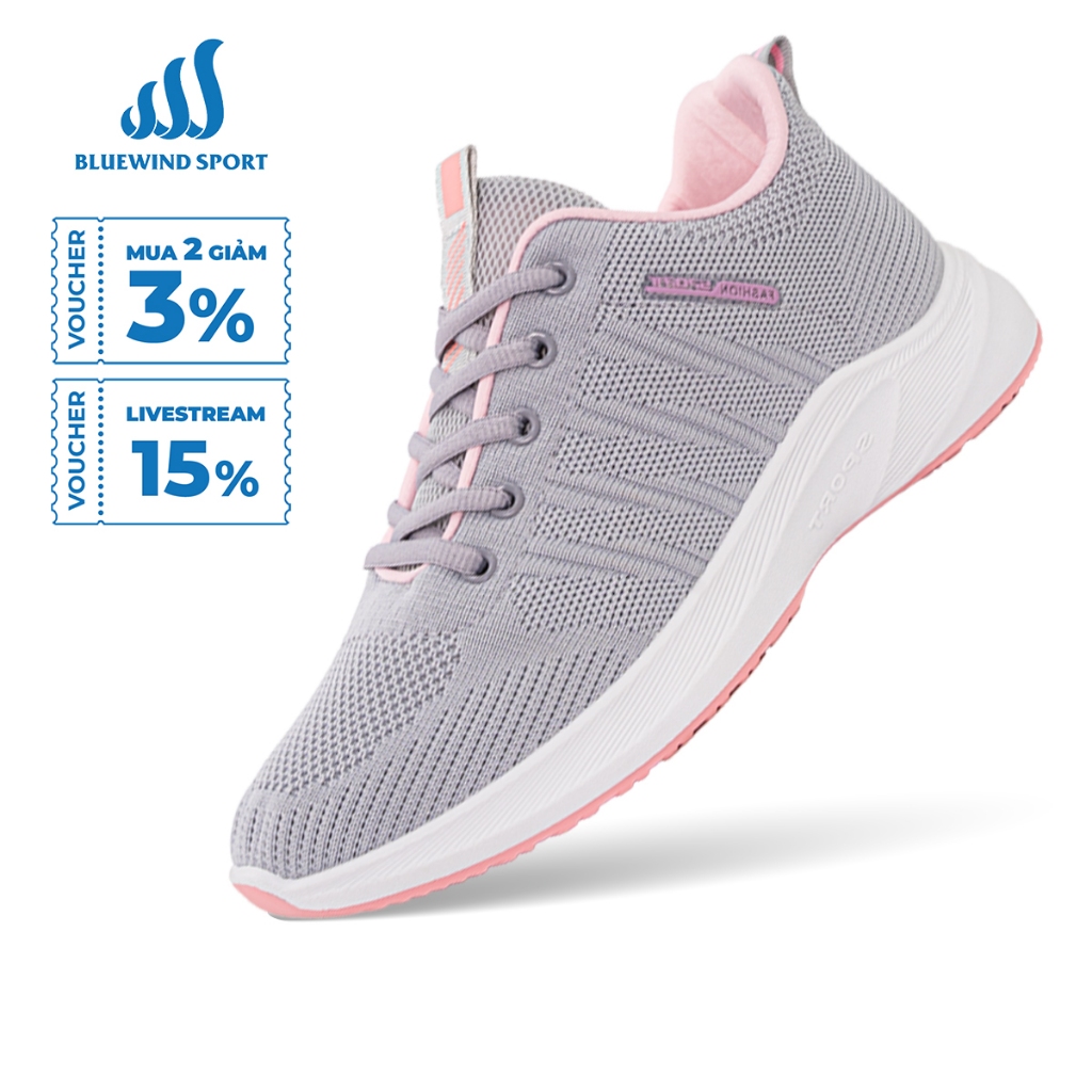 [TĂNG SIZE] Giày Thể Thao Nữ BLUEWIND Vải Dệt Kim Thoáng Khí Phù Hợp Đi Bộ, Tập Gym 68772