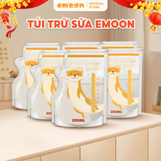 Túi trữ sữa Emoon 250ml túi zip chống rò rỉ chất liệu an toàn, tiện lợi