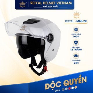 [NHÀ SẢN XUẤT] Mũ Bảo Hiểm 3/4 Royal M68 (2 Kính) Chính Hãng, Royal Helmet Kính Âm Đi Phượt