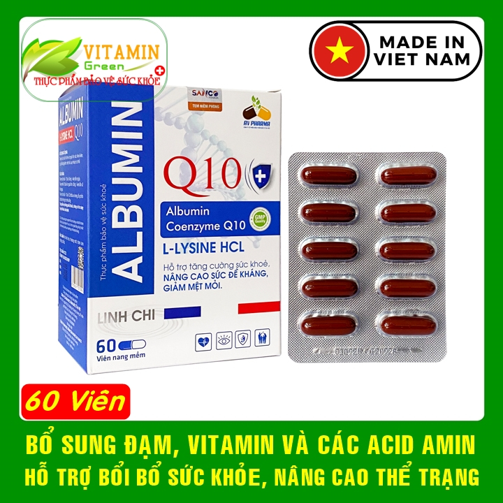 Albumin Q10 Bổ sung đạm, vitamin và các acid amin giúp nâng cao thể trạng và tăng sức đề kháng