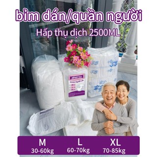 Combo 50/100 miếng bỉm dán/quần người lớn từ 35-85kg , Tã giấy cho bệnh nhân loại rẻ, miếng lót cho người lớn. M-L-XL