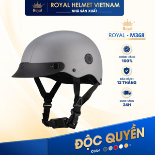 [NHÀ SẢN XUẤT] Mũ Bảo Hiểm Lưỡi Trai Royal M368, Nón 1/2 Thời Trang Cho Nam Và Nữ Royal Chính Hãng