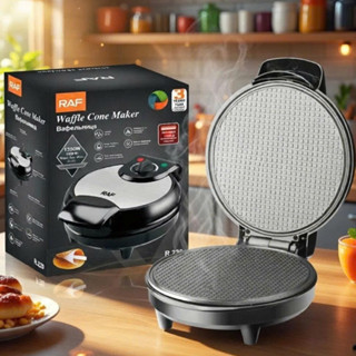 Máy Nướng Bánh Ốc Quế RAF R220 1200W – Làm Waffle, Trứng Cuộn, Bánh Quế Giòn Chống Dính Cao Cấp