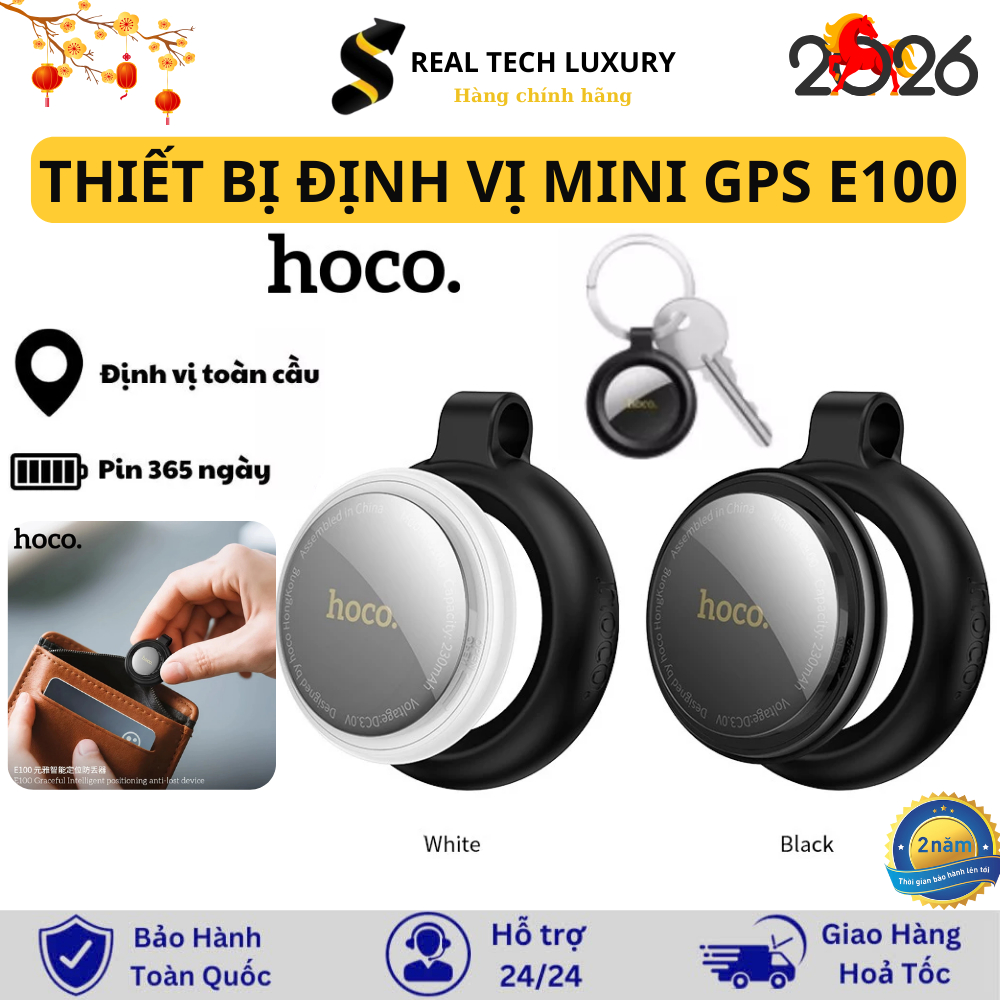 Thiết Bị Định Vị UWB Mini Hoco E100 Định Vị Xe Máy, Ô Tô, Thú Cưng, Trẻ Em, Đồ Vật Hành Lý