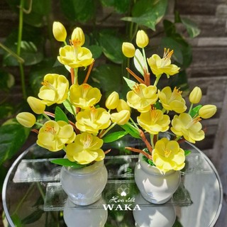 Hoa Đất Sét Mini - Mai - Đào Tết Mini 02