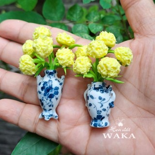 Set Tết-Mô Hình Chậu Cúc Vạn Thọ 1/12