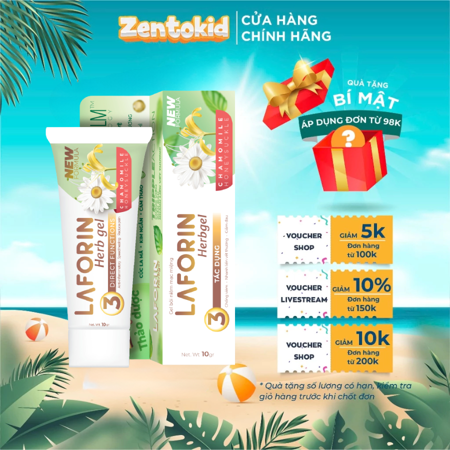 Gel Bôi Laforin Herb Gel Giảm Sưng Nướu, Tay Chân Miệng, Nhiệt Niệng, Giảm Đau Khi Mọc Răng Cho Bé t