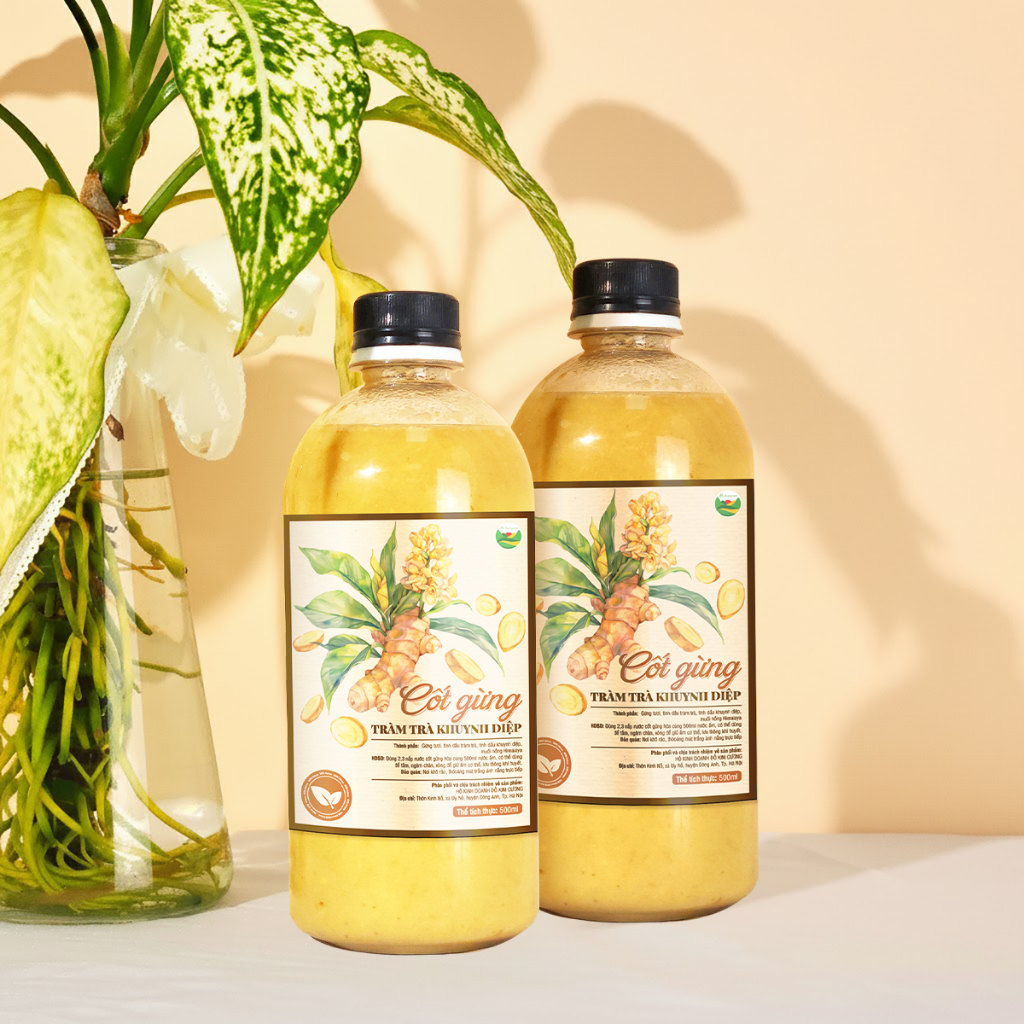 Cốt gừng tràm khuynh diệp Mộc Hương Sơn để ngâm chân, pha tắm cho bé [combo 2 chai]