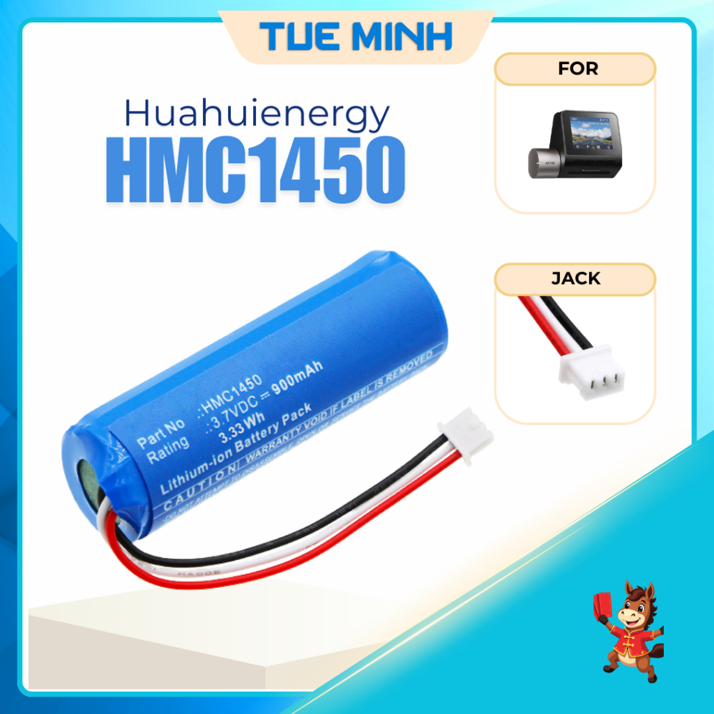 PIN HMC1450 Huahuienergy sử dụng Camera hành trình 70mai Lite, A500, A500s, Pro