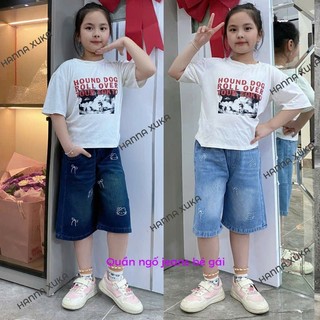 (DEAL MỞ BÁN )2026 Quần Short Jeans Ngố Nữ MA9201(16-48kg)Hoạ Tiết Hình Thêu0Chất Vải Jeans Mềm Mại