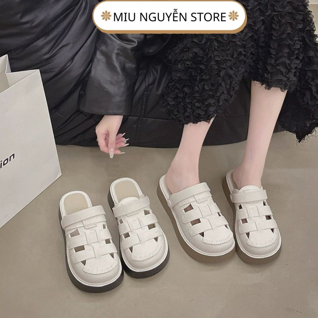 Dép sục nữ , sandal nữ kiểu dáng hàn quốc thanh lịch đế cao 4cm Man luxury - G333
