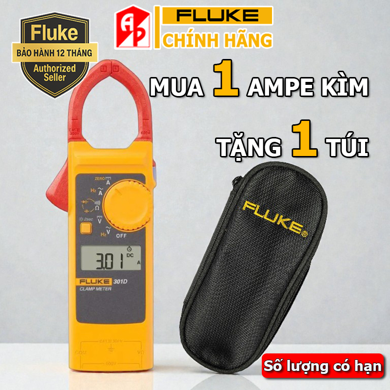 Ampe kìm đo dòng AC/DC 600A Fluke 301D [CHÍNH HÃNG]