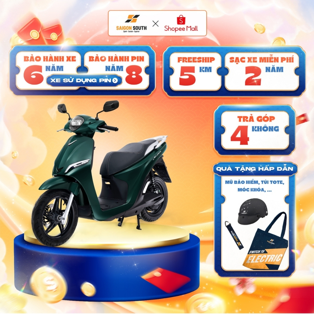 VinFast Feliz Neo - Xe máy điện thông minh, pin Lithium LFP 2.0 kWh, 5 màu trẻ trung