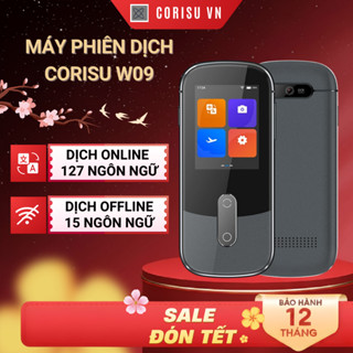 máy phiên dịch ngôn ngữ 2 chiều Corisu W09 dịch 127 ngôn ngữ, dịch không cần mạng 15 ngôn ngữ, thiết kế nhỏ gọn