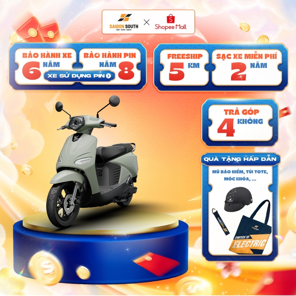 [Nhận Tại HCM] Xe Máy Điện VinFast Vero X - Smartkey - Màn hình TFT