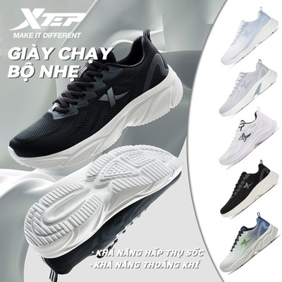 【xtep】Giày chạy bộ, đệm mềm giảm chấn và chống trượt, dành cho nam.