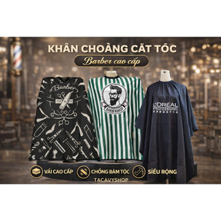 áo choàng cắt tóc LOREAL, khăn choàn cắt tóc cho nam nữ DC07