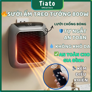 Máy Sưởi Mini Gắn Tường 800W – Phiên Bản 2026 Làm Ấm Nhanh, Cách Nhiệt An Toàn | TIATO STORE