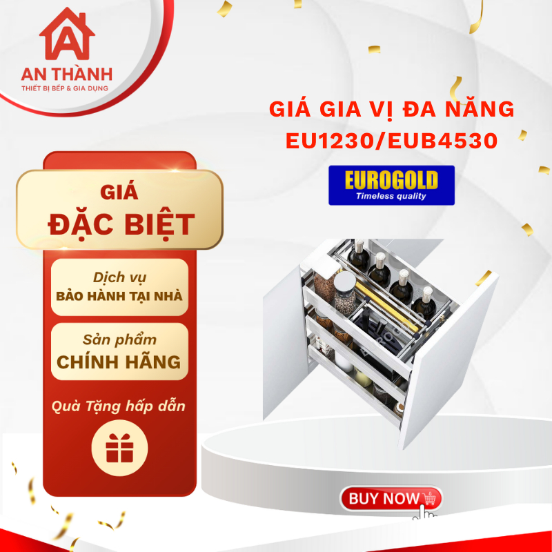 Giá Gia Vị Inox Hộp Eurogold EU1230/EUB4530 – Giúp Không Gian Bếp Luôn Ngăn Nắp