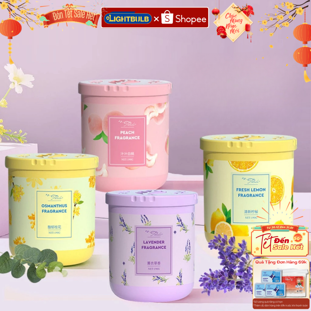 Sáp Thơm Phòng Khử Mùi 190G Mùi Thơm Dịu Nhẹ Cho Phòng Ngủ Tủ Quần Áo, Sáp Thơm Tủ Đồ Nhà Vệ Sinh