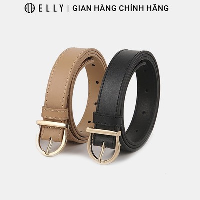 Thắt lưng nữ ELLY ED50 khóa xỏ kim da thật cao cấp dây nịt nữ thời trang chính hãng