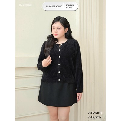 Áo khoác len đính đá BIGSIZE (55kg đến 95kg) – 25DAK078  - [BU Bigsize Young]