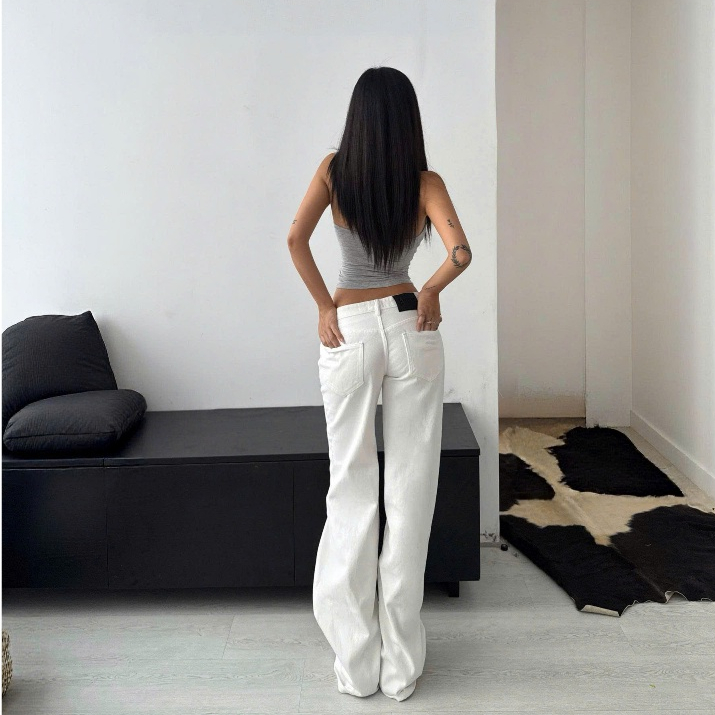 THE QUẠO - Quần Jean Nữ Lưng Cực Thấp Ống Suông Loe R2511_730 | BigBuy360 - bigbuy360.vn
