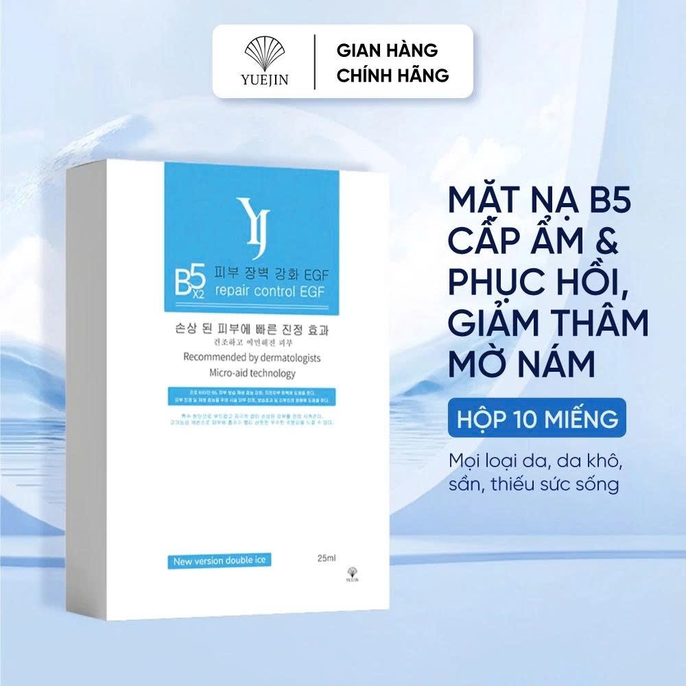 Mặt nạ B5 Yuejin Repair Control EGF cấp ẩm đa tầng, phục hồi & làm dịu da - Yuejin