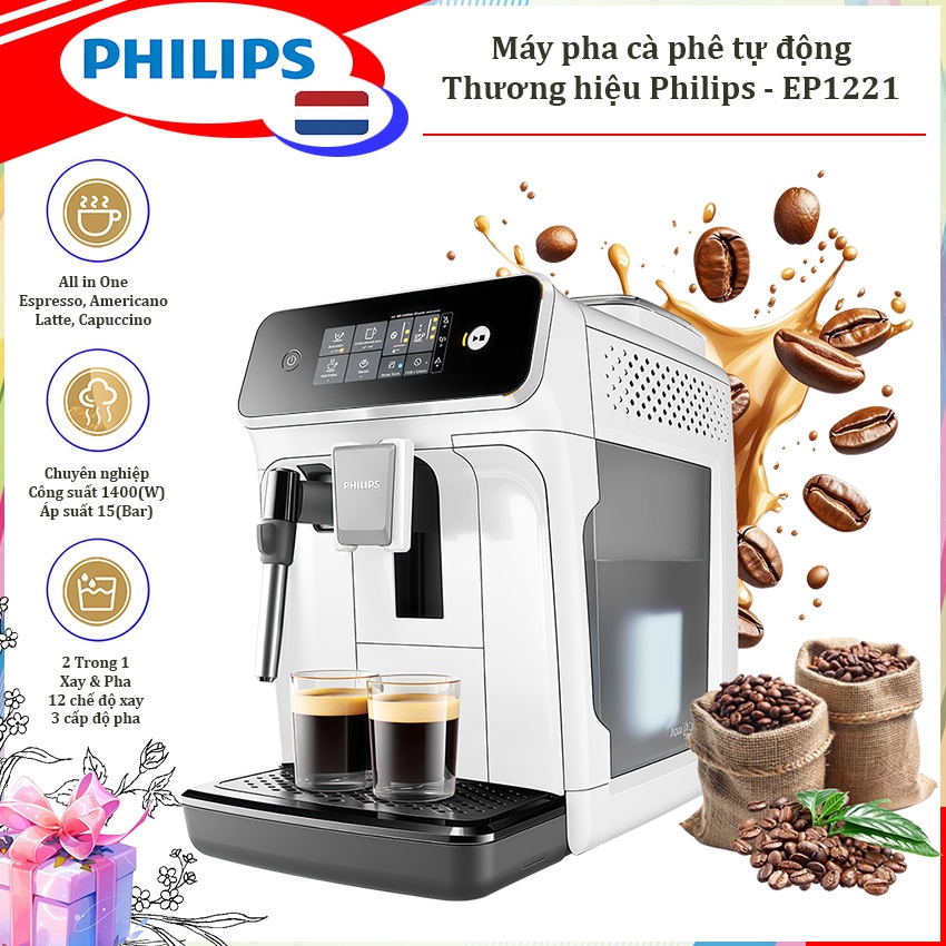 [ BH 2 Năm] Máy pha cà phê Espresso, Americano tự động và Capuccino, Latte. Thương hiệu Hà Lan cao c