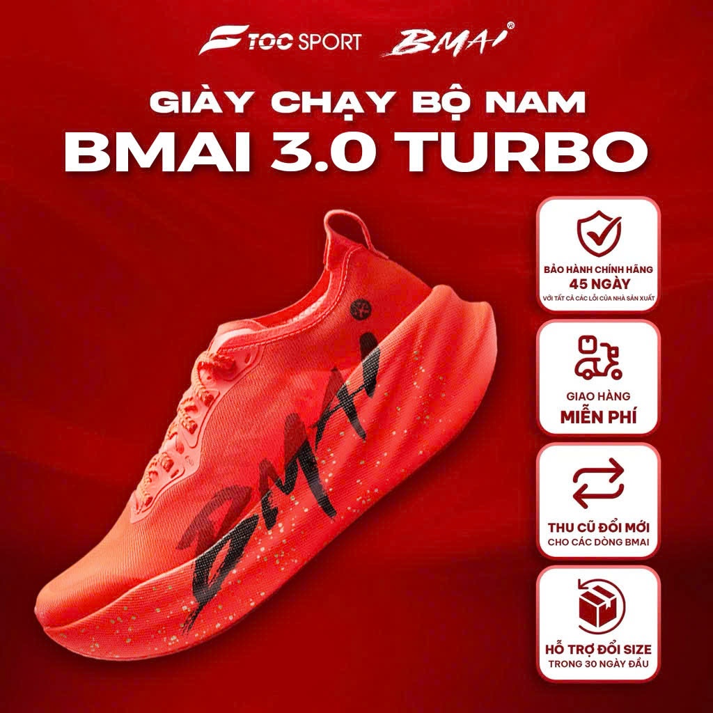 Giày Bmai | Giày Chạy Bộ Bmai 3.0 Turbo | Hàng Chính Hãng | Giày Chạy Bộ Hàng Ngày | Giày Thi Đấu Ch