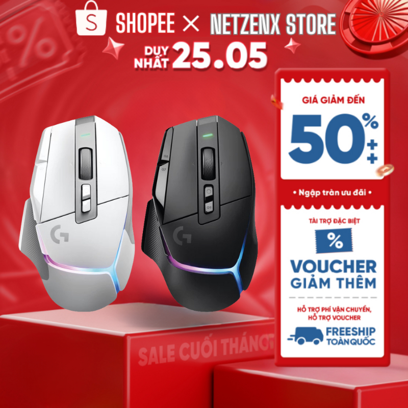 Logitech G502 X PLUS LIGHTSPEED Wireless RGB Gaming Mouse - LIGHTFORCE hybrid switches, HERO 25K Sen