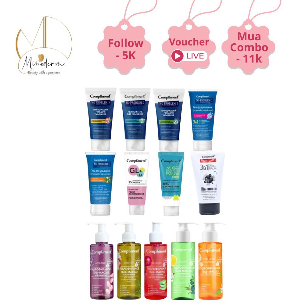 Gel Rửa Mặt Compliment No Problem sạch sâu ngừa mụn, giảm viêm | BigBuy360 - bigbuy360.vn