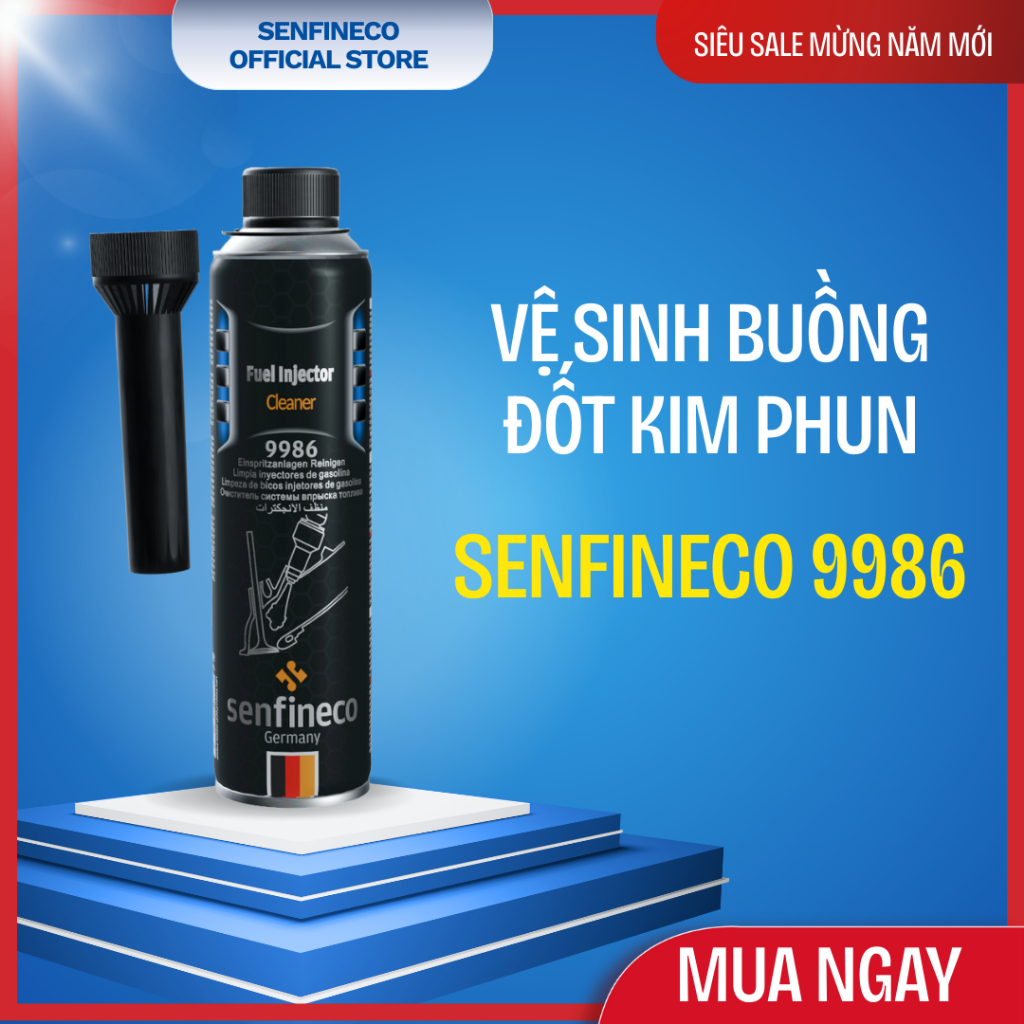 Dung dịch vệ sinh buồng đốt kim phun ô tô Senfineco 9986/9985/9997/9916 Fuel Injector Cleaner dung tích 300ml