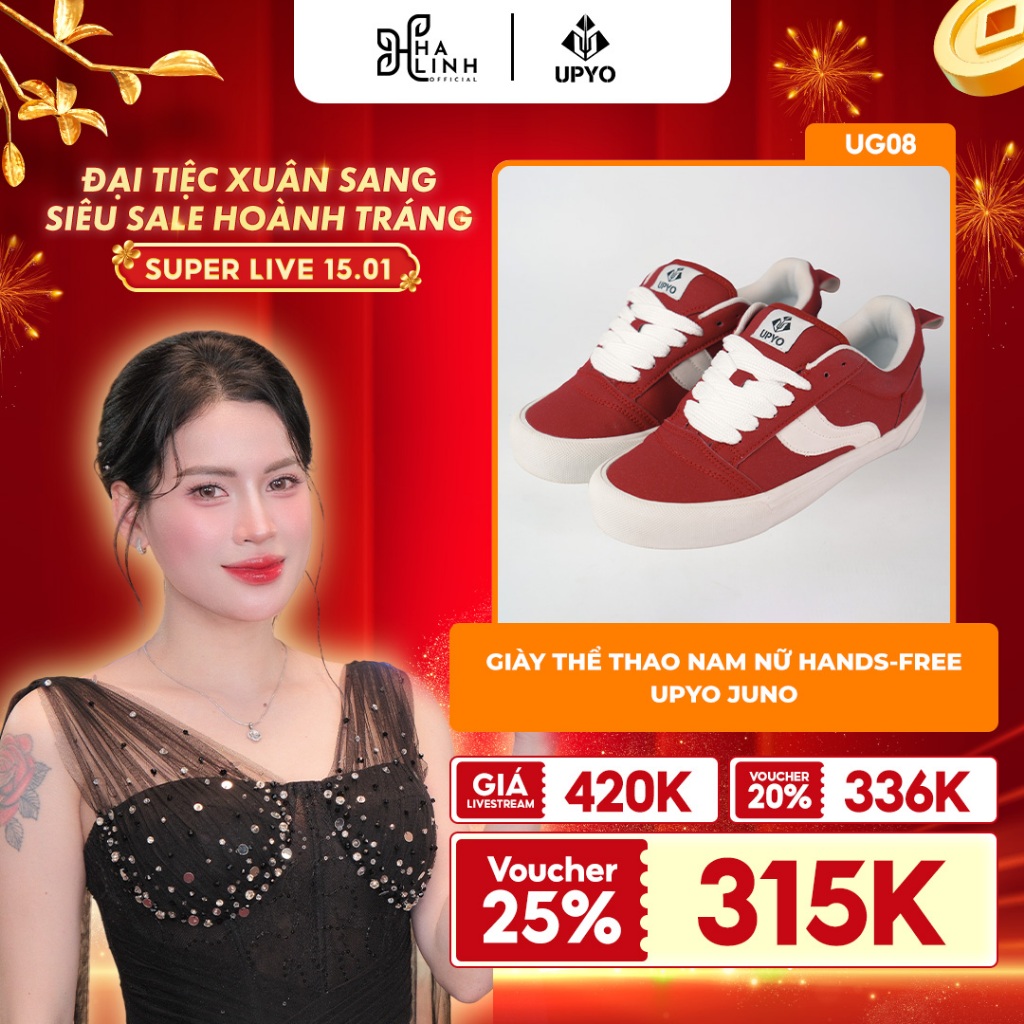 [Võ Hà Linh x UPYO] Giày Nam Nữ JUNO, Sneaker công năng, Giày thể thao chống trơn, tăng chiều cao-BH