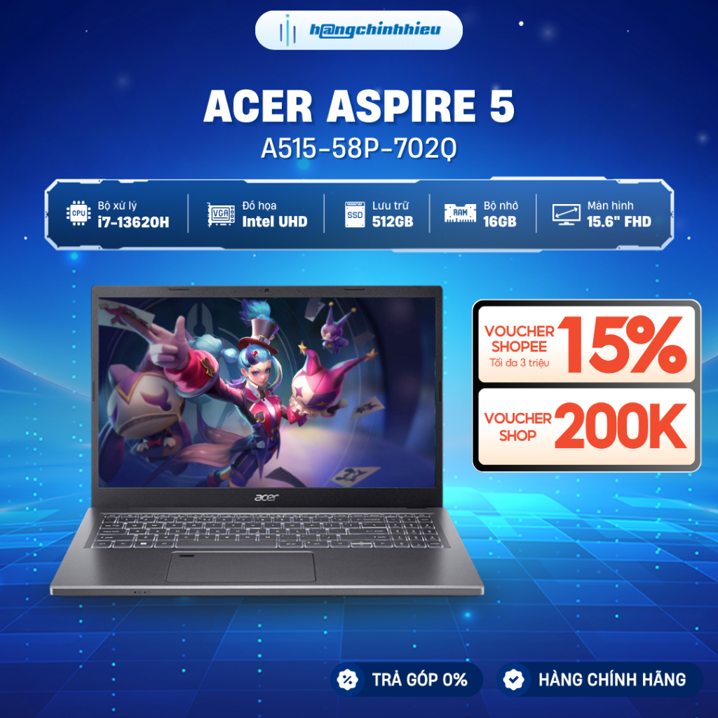 Laptop Acer Aspire 5 A515-58P-702Q: Hiệu năng vượt trội trong tầm giá