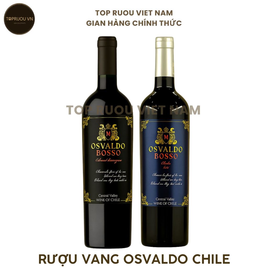 [Top Rượu] Vang San Osvaldo Bosso - Chile - 13.5 Độ - 750ml [Chính Hãng]